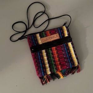 Guatemalan Shoulder Bag Hippie Boho Cotton Woven Purse